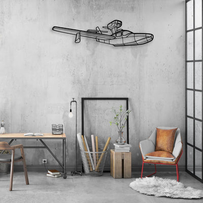 Jumper Diy Classic Aircraft Silhouette Metal Wall Art - Aviation Hangar Decor