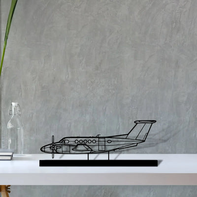 king-air-b200 Silhouette Metal Art Stand - Turbo Silhouette