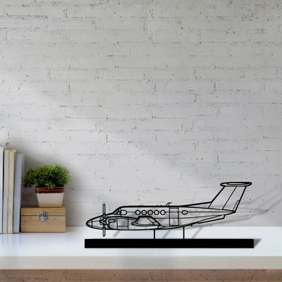 king-air-b200 Silhouette Metal Art Stand - Turbo Silhouette
