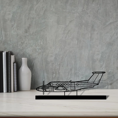 king-air-b200 Silhouette Metal Art Stand - Turbo Silhouette