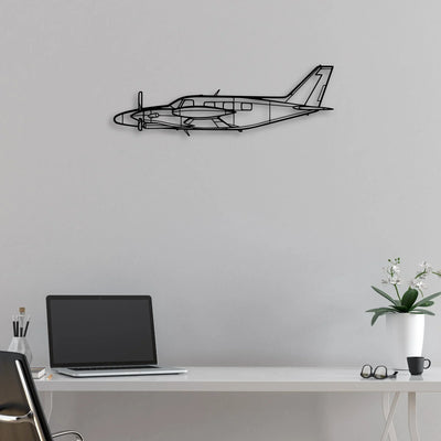 King Air C90 GTX Classic Aircraft Silhouette Metal Wall Art - Aviation Hangar Decor