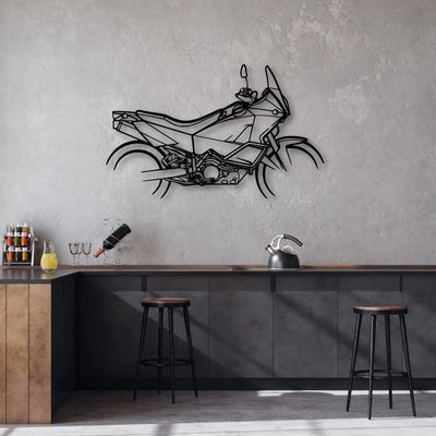 KTM 990 Classic Motorcycle Silhouette Metal Wall Art - Moto Garage Decor