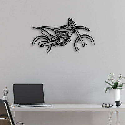 KTM Motocross Classic Motorcycle Silhouette Metal Wall Art - Moto Garage Decor