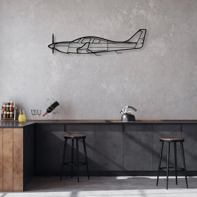 Lancair IV P-2 Classic Aircraft Silhouette Metal Wall Art - Aviation Hangar Decor
