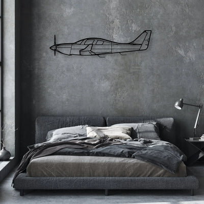 Lancair IV P-2 Classic Aircraft Silhouette Metal Wall Art - Aviation Hangar Decor