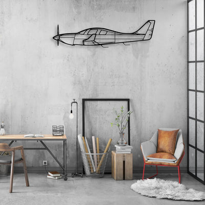 Lancair IV P-2 Classic Aircraft Silhouette Metal Wall Art - Aviation Hangar Decor