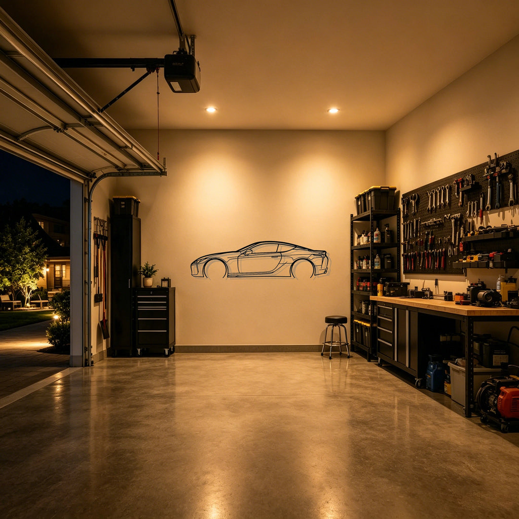 LC Detailed Silhouette Metal Wall Art - Classic Car Garage Decor