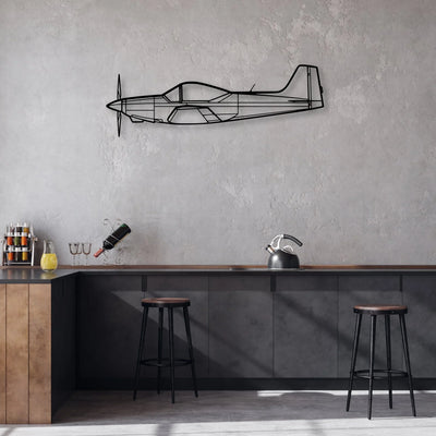Learjet 60 Classic Aircraft Silhouette Metal Wall Art - Aviation Hangar Decor