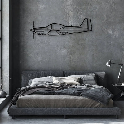 Learjet 60 Classic Aircraft Silhouette Metal Wall Art - Aviation Hangar Decor