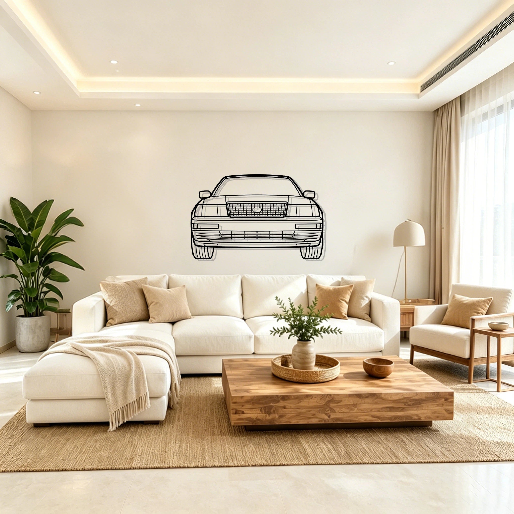 LS400 Front View Metal Wall Art - Classic Car Garage Decor