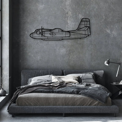 M20E Classic Aircraft Silhouette Metal Wall Art - Aviation Hangar Decor