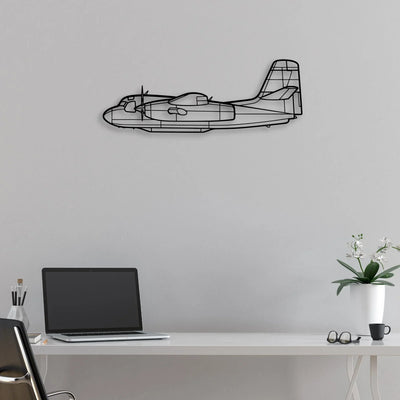 M20E Classic Aircraft Silhouette Metal Wall Art - Aviation Hangar Decor