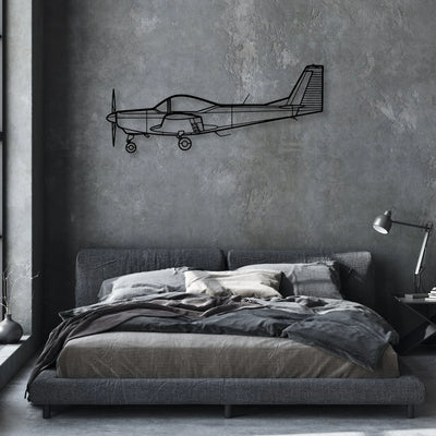M20M Classic Aircraft Silhouette Metal Wall Art - Aviation Hangar Decor