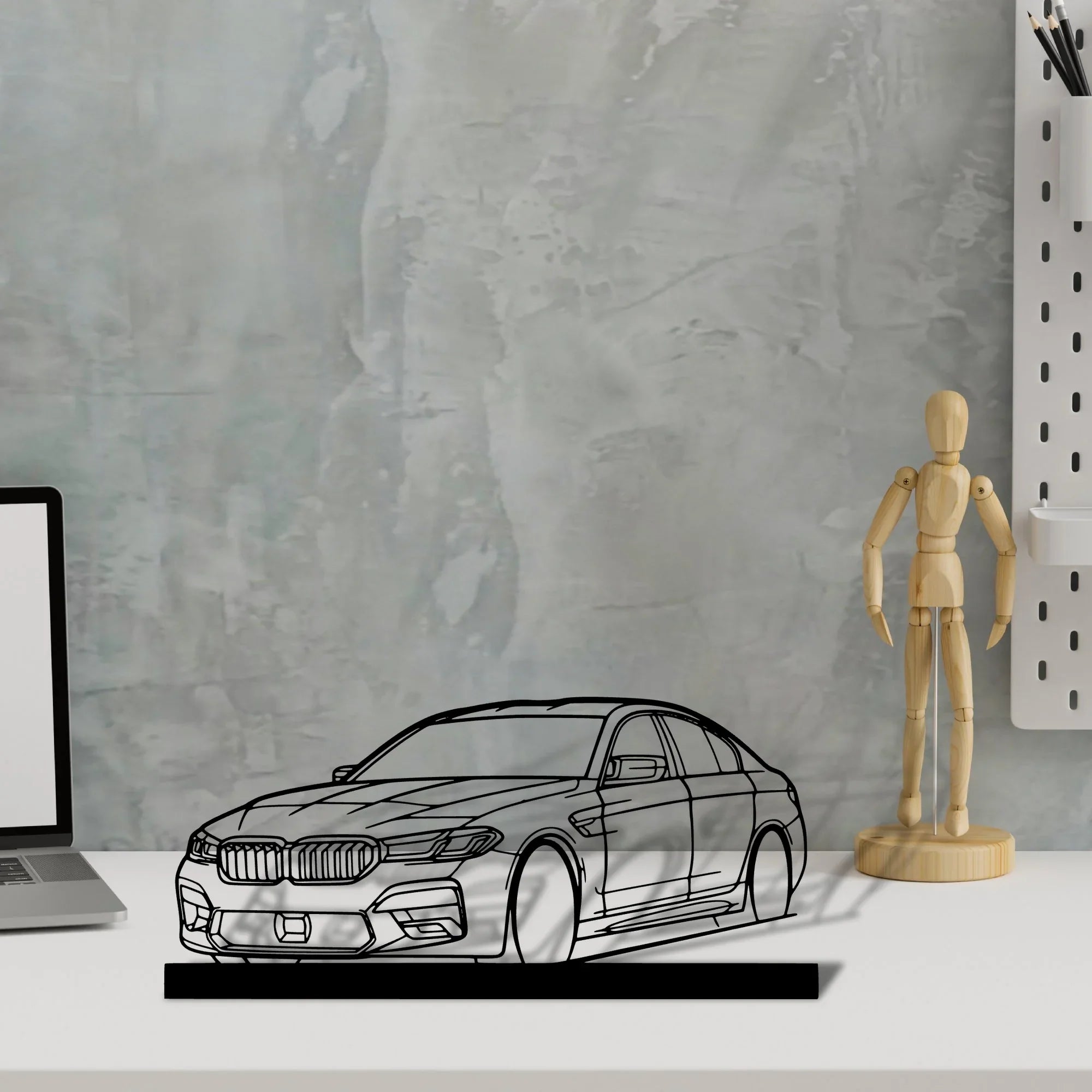 m5-comp-2023 Silhouette Metal Art Stand - Turbo Silhouette