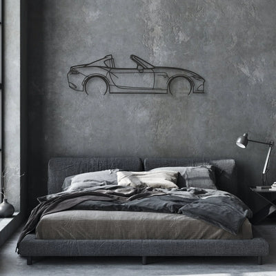 mazda mx5 rf Classic Silhouette Metal Wall Art - Automotive Garage Decor