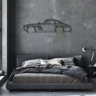 mercedes 300 sl Classic Silhouette Metal Wall Art - Automotive Garage Decor