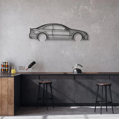 mercedes clk63 Classic Silhouette Metal Wall Art - Automotive Garage Decor