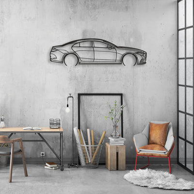 mercedes cls Classic Silhouette Metal Wall Art - Automotive Garage Decor