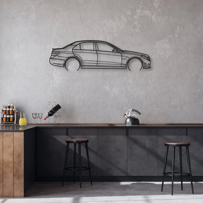 mercedes e63 amg Classic Silhouette Metal Wall Art - Automotive Garage Decor