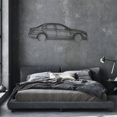 mercedes e63 amg Classic Silhouette Metal Wall Art - Automotive Garage Decor