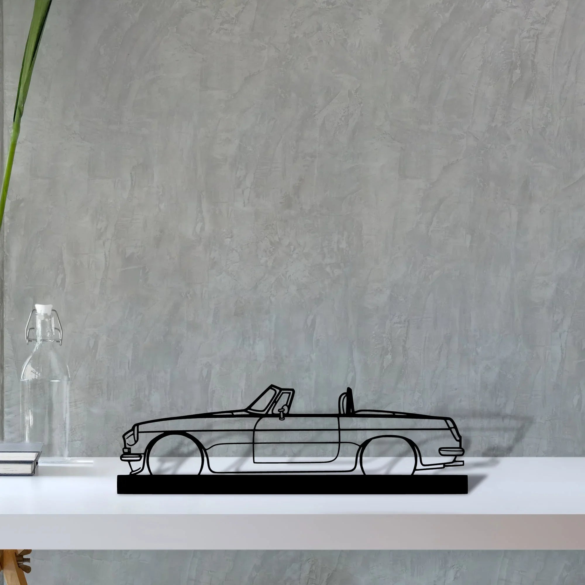 mgb-roadster-1969 Silhouette Metal Art Stand - Turbo Silhouette