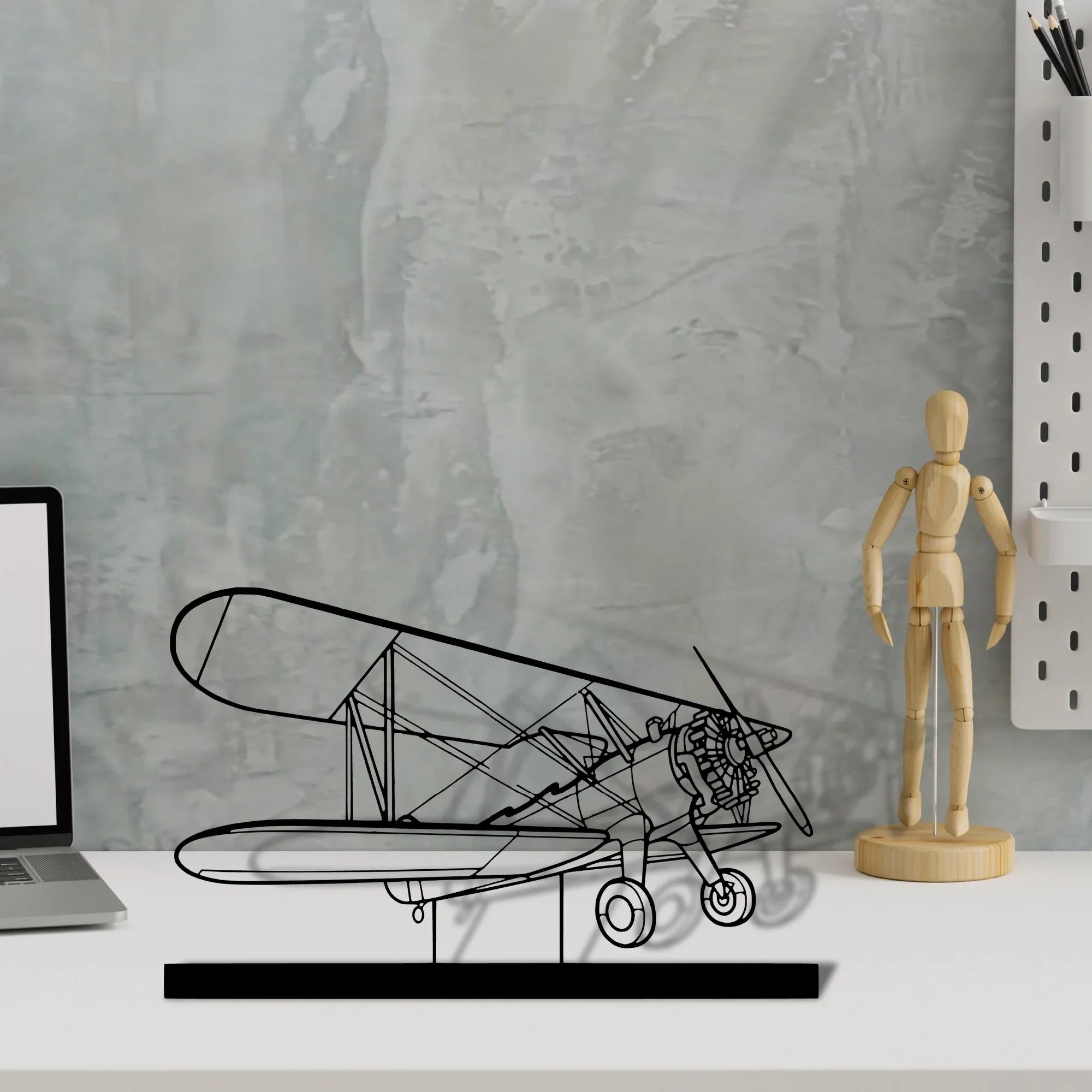model-75 Silhouette Metal Art Stand - Turbo Silhouette