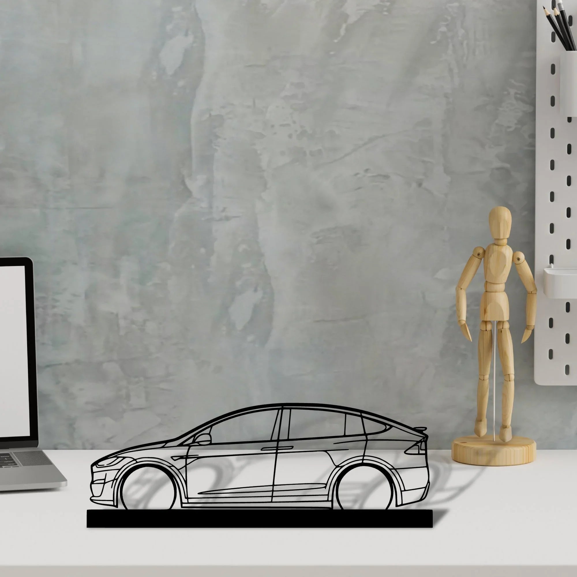 model-x Silhouette Metal Art Stand - Turbo Silhouette