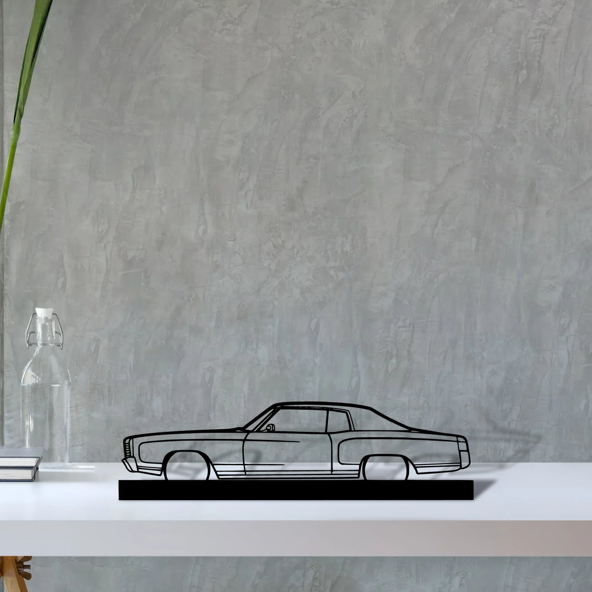 monte-carlo-1970 Silhouette Metal Art Stand - Turbo Silhouette