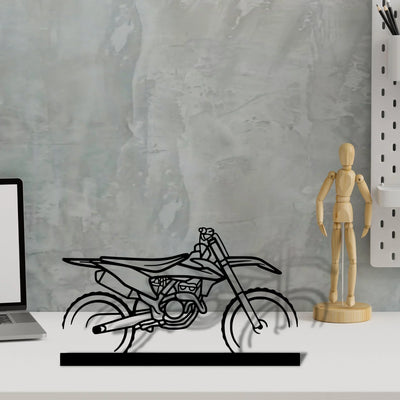motocross Silhouette Metal Art Stand - Turbo Silhouette