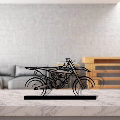 motocross Silhouette Metal Art Stand - Turbo Silhouette