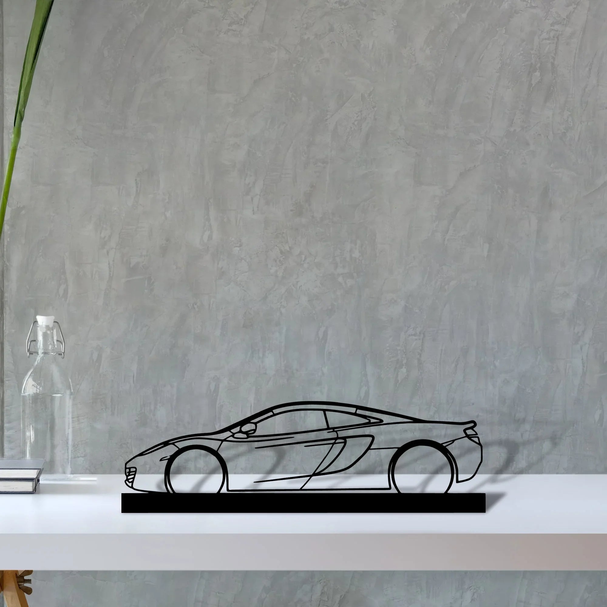 mp4-12c Silhouette Metal Art Stand - Turbo Silhouette