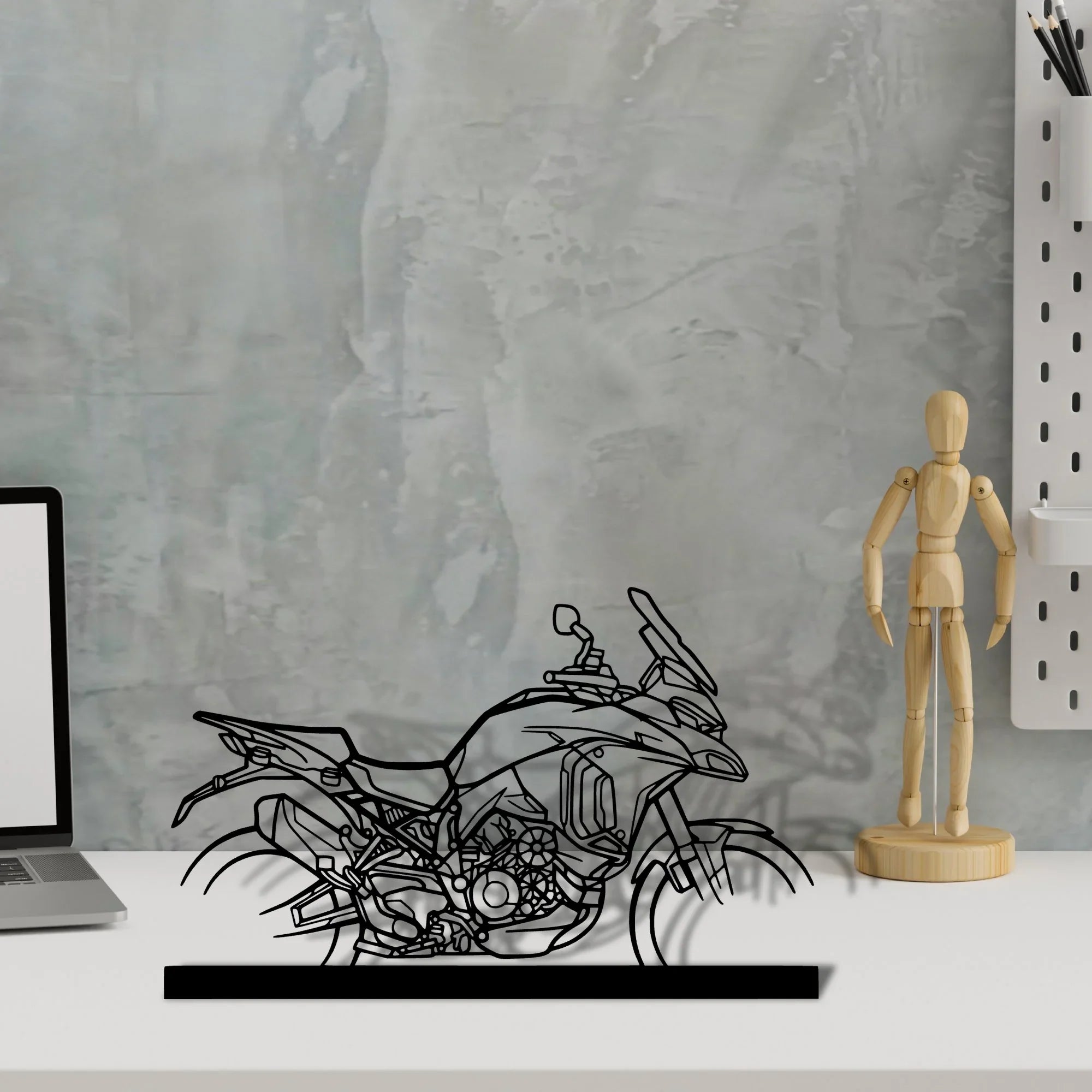 multistrada-v4s Silhouette Metal Art Stand - Turbo Silhouette