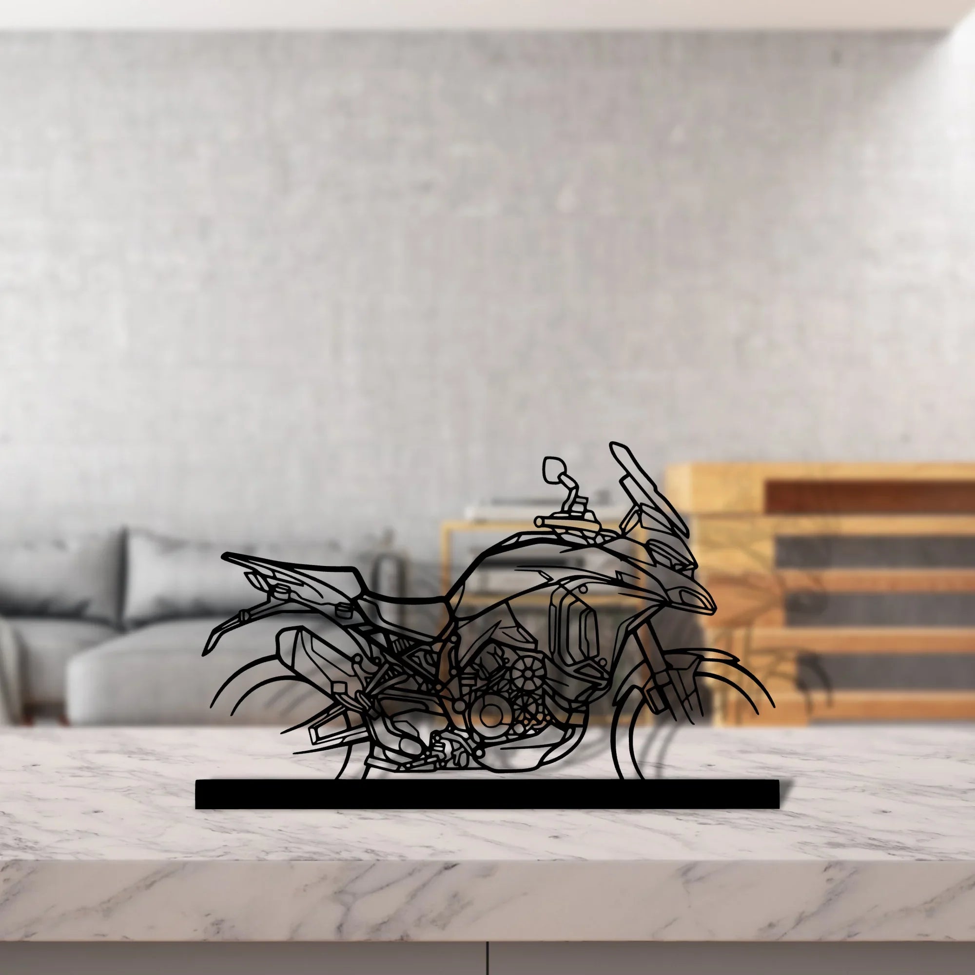 multistrada-v4s Silhouette Metal Art Stand - Turbo Silhouette