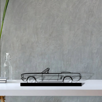 mustang-1966-convertible Silhouette Metal Art Stand - Turbo Silhouette