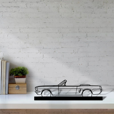 mustang-1966-convertible Silhouette Metal Art Stand - Turbo Silhouette