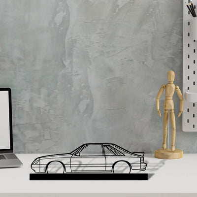 mustang-gt-1985 Silhouette Metal Art Stand - Turbo Silhouette