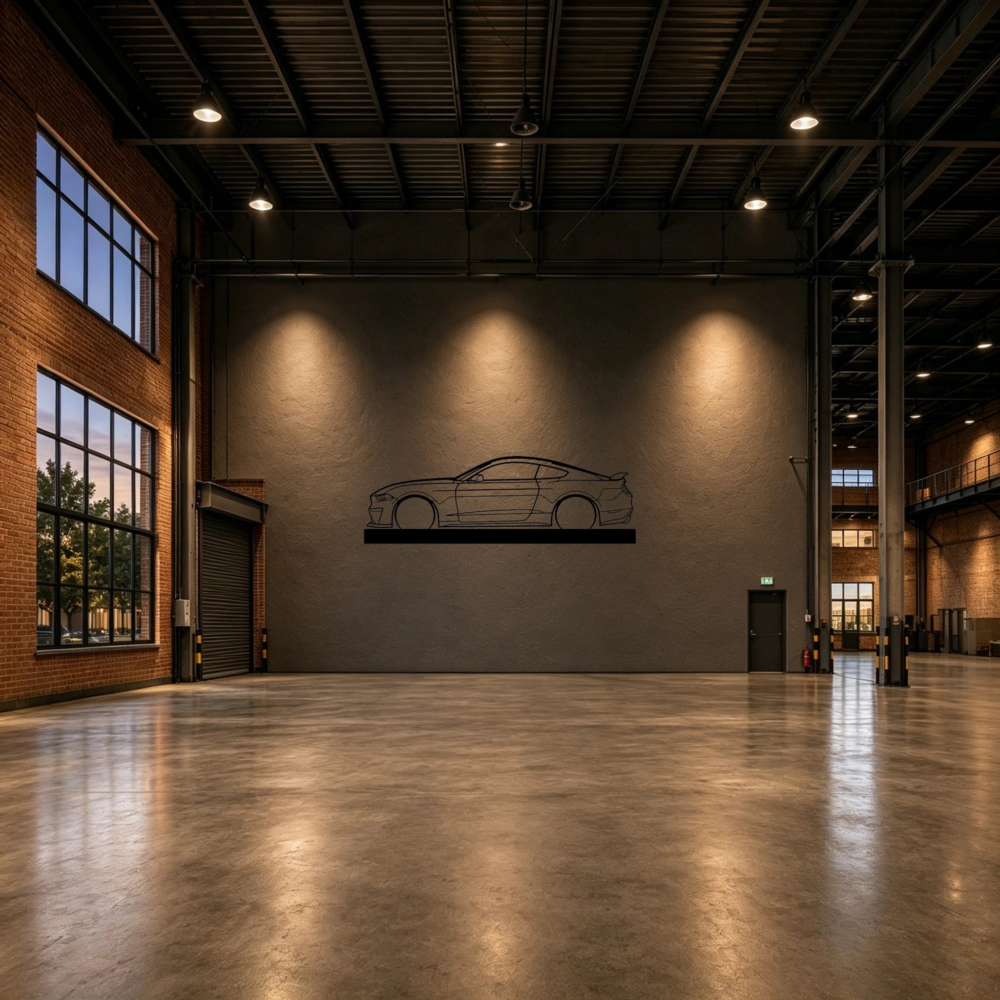 Mustang GT S550 Silhouette Metal Art Stand - Classic Car Garage Decor