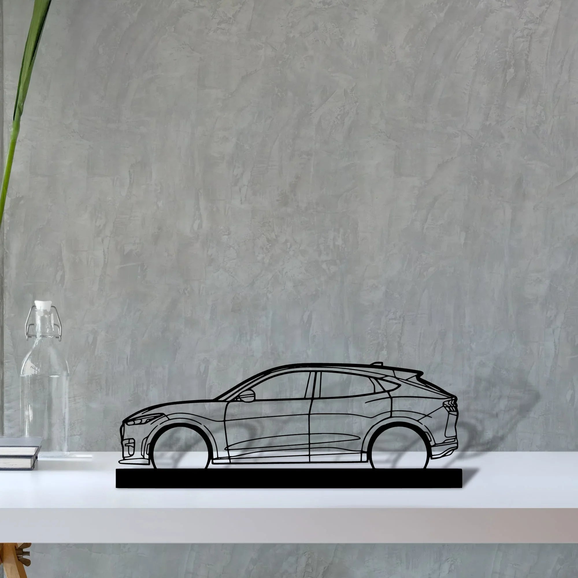 mustang-mach-e-gt Silhouette Metal Art Stand - Turbo Silhouette