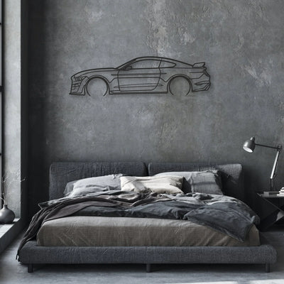 mustang shelby gt500 Classic Silhouette Metal Wall Art - Automotive Garage Decor