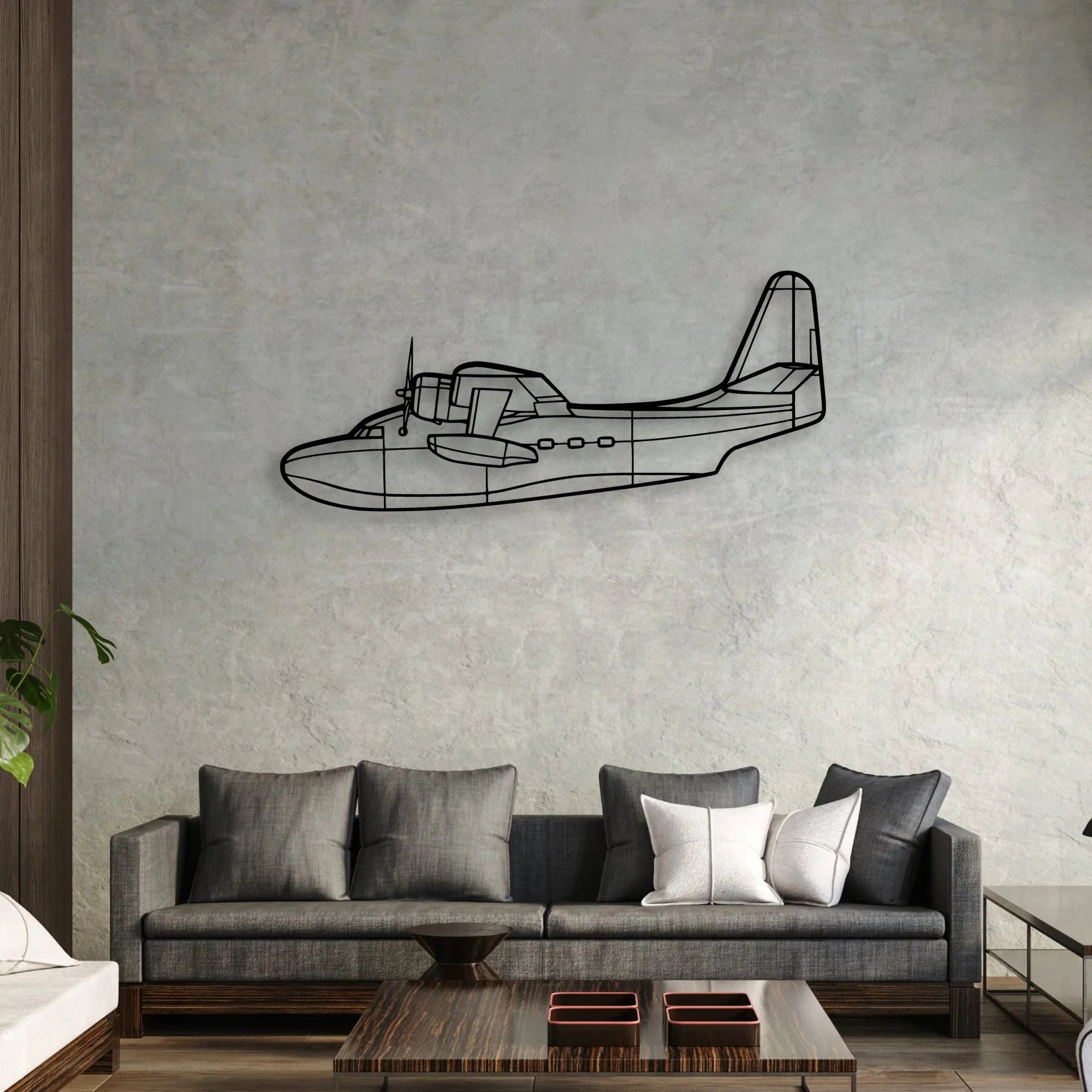 MV-22 Osprey Classic Aircraft Silhouette Metal Wall Art - Aviation Hangar Decor