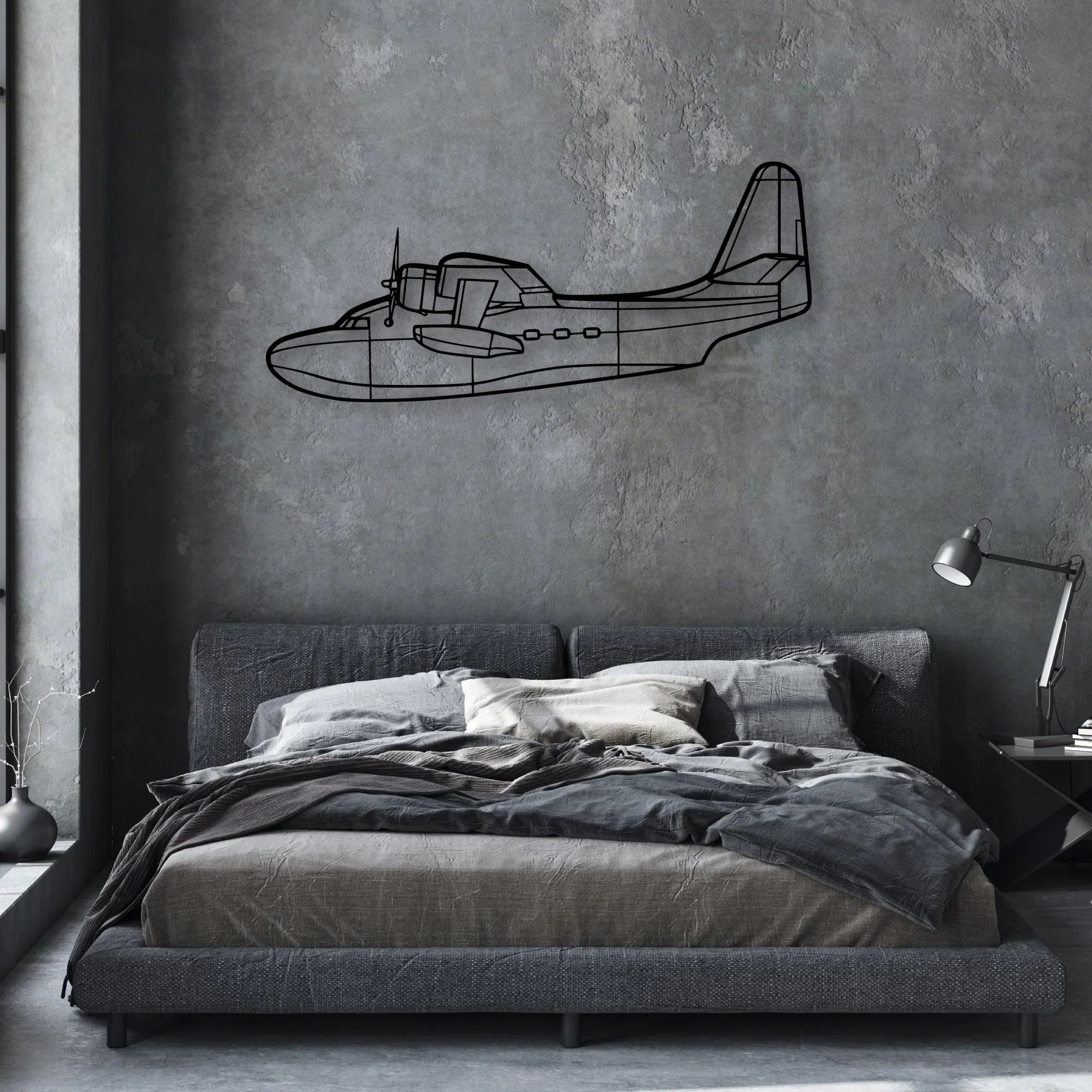 MV-22 Osprey Classic Aircraft Silhouette Metal Wall Art - Aviation Hangar Decor