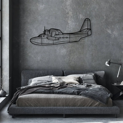 MV-22 Osprey Classic Aircraft Silhouette Metal Wall Art - Aviation Hangar Decor