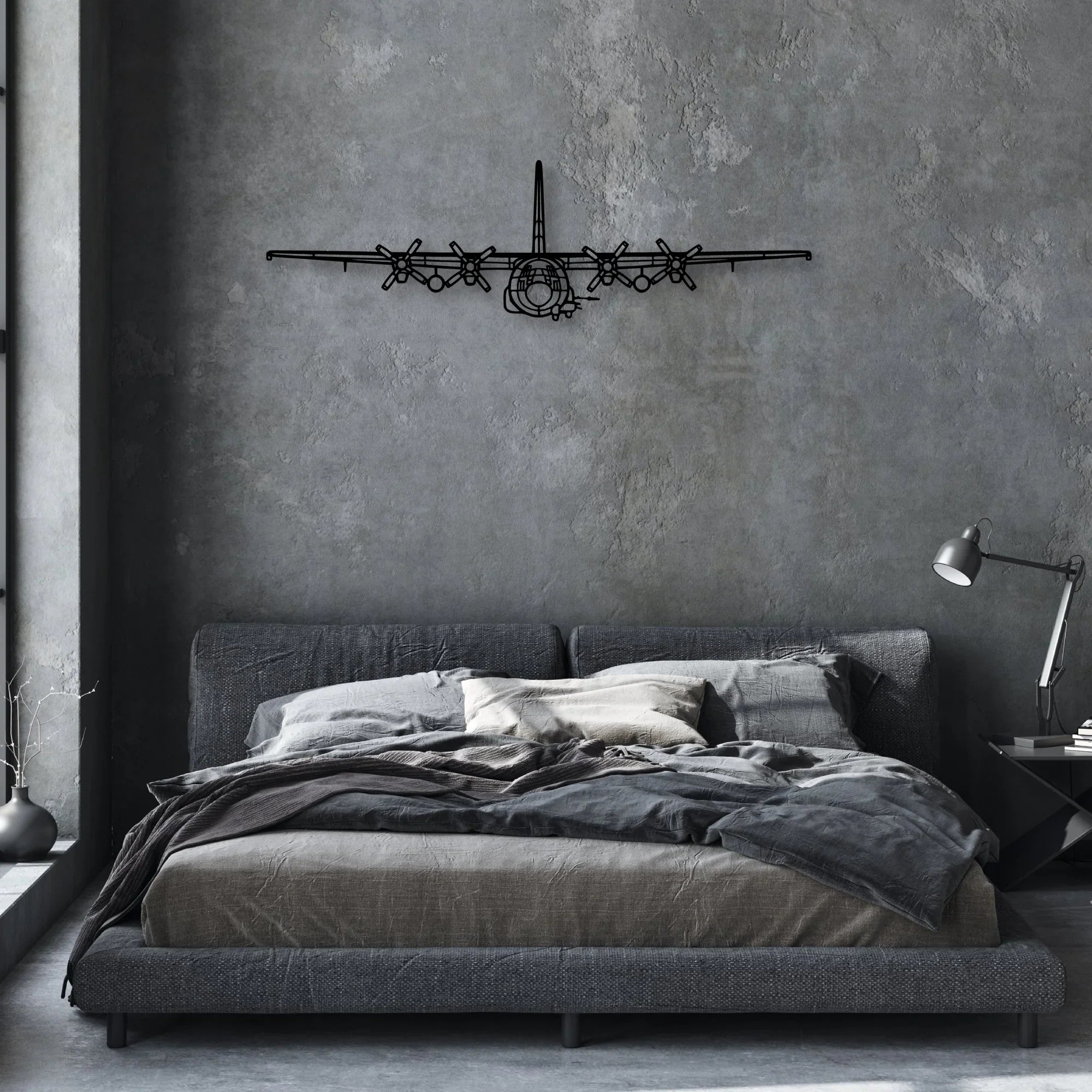 N3N 3 Classic Aircraft Silhouette Metal Wall Art - Aviation Hangar Decor