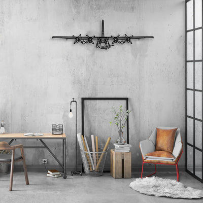 N3N 3 Classic Aircraft Silhouette Metal Wall Art - Aviation Hangar Decor