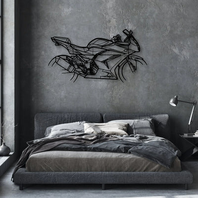 Ninja 250R 2008 Classic Motorcycle Silhouette Metal Wall Art - Moto Garage Decor