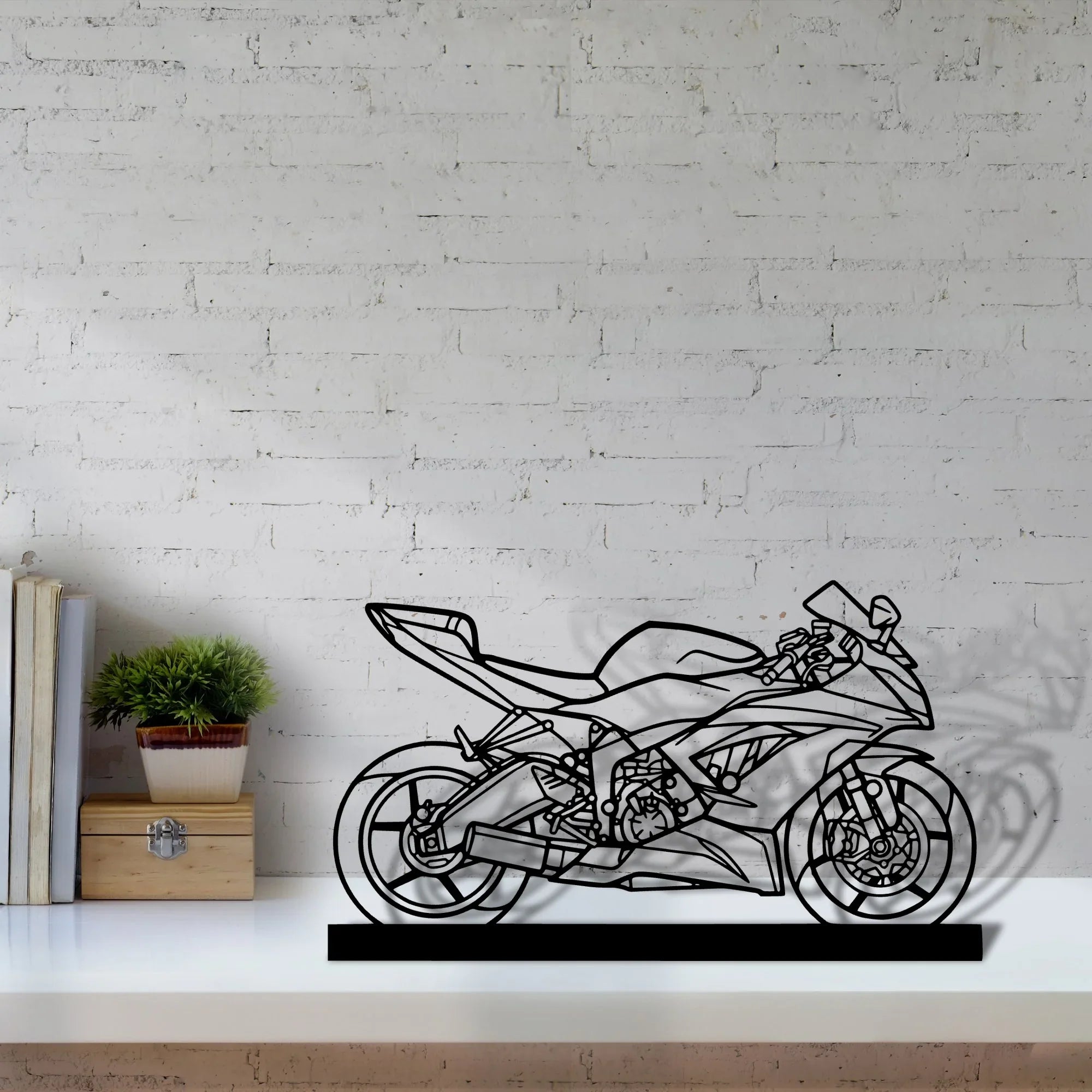 ninja-xr6-636-2016 Silhouette Metal Art Stand - Turbo Silhouette