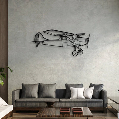 O-1 Bird Dog Classic Aircraft Silhouette Metal Wall Art - Aviation Hangar Decor