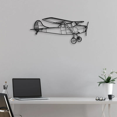 O-1 Bird Dog Classic Aircraft Silhouette Metal Wall Art - Aviation Hangar Decor
