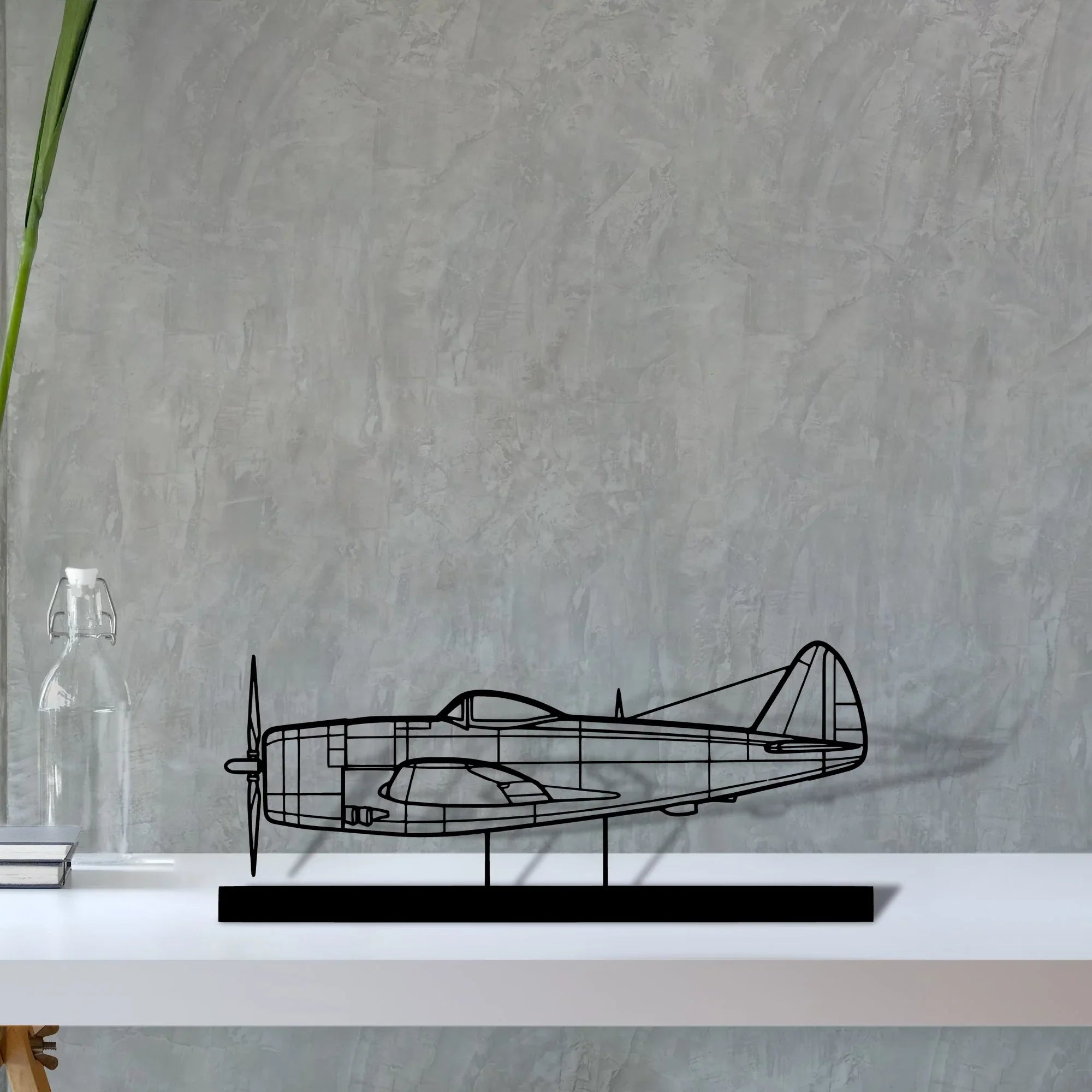 p-47d-2 Silhouette Metal Art Stand - Turbo Silhouette