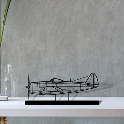 p-47d-2 Silhouette Metal Art Stand - Turbo Silhouette